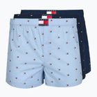 Vyriškos trumpikės Tommy Hilfiger Woven Boxer Print 3 pack chambray flag/carb navy/c navy flag