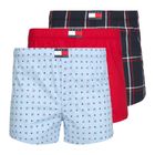 Vyriškos trumpikės Tommy Hilfiger Woven Boxer Print 3 pack rwb foulard/med red/rwb w chck