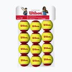 Wilson Starter Red Tballs vaikiški teniso kamuoliukai 12 vnt. geltonos ir raudonos spalvos WRT137100