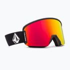 Slidinėjimo akiniai Volcom Garden 2 matte black/red chrome/yellow