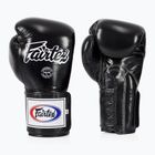"Fairtex Super Sparring" bokso pirštinės su užfiksuotu nykščiu juodos spalvos