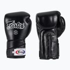 Fairtex stilingos kampuotos bokso pirštinės su užfiksuotu nykščiu juodos spalvos