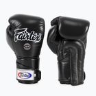 "Fairtex" stilingos kampuotos bokso pirštinės su užfiksuotu nykščiu juodos spalvos