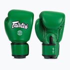 Bokso pirštinės Fairtex Real Leather Boxing green