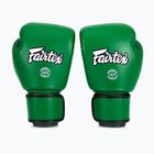 Bokso pirštinės Fairtex Real Leather Boxing green