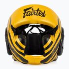Bokso šalmas Fairtex Microfiber Headguard gold