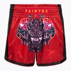 Fairtex vaikiški bokso šortai BSK2108 "Silent Warrior", raudoni