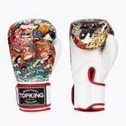 Bokso pirštinės Top King Boxing Culture white/red TKBGCT-SL-1C1