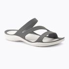 Moteriškos šlepetės per pirštą Crocs Swiftwater Sandal W smoke/white