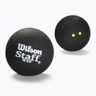 Skvošo kamuoliai Wilson Staff Ball Double Yellow Dot 3 vnt. black