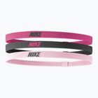 Galvos juosta Nike Elastic Headbands 2.0 3 vnt. spark/gridiron/pink glaze