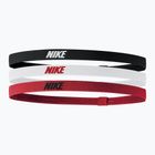 Galvos juosta Nike Elastic Headbands 2.0 3 vnt. black/white/university red