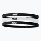 Galvos juosta Nike Elastic Headbands 2.0 3 vnt. black/white/black