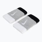 Nike Swoosh dvigubos apyrankės 2 vnt. pilka/juoda N0001586-016