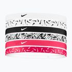 Galvos juosta Nike Headbands Printed 6 vnt. white/aster pink/black