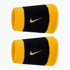Frotinės riešo juostos Nike Swoosh Classic Doublewide Wristbands 2 vnt black/court purple university gold