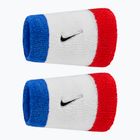 Frotinės riešo juostos Nike Swoosh Classic Doublewide Wristbands 2 vnt Game Royal/University Red/Black