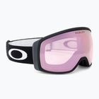 "Oakley Flight Tracker" matiniai juodi/prizm snow hi pink slidinėjimo akiniai