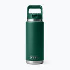 Termo gertuvė YETI Rambler Straw 769 ml black forest green