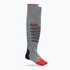 Šildomos slidinėjimo kojinės Lenz Heat Sock 5.1 Toe Cap Slim Fit grey/red