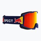 Red Bull SPECT Solo S2 matiniai tamsiai mėlyni/mėlyni/rudi/raudoni veidrodiniai slidinėjimo akiniai
