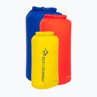 Vandeniui atsparių maišų rinkinys Sea to Summit Lightweight Dry Bag 3 pcs. 8, 13, 20 l surf the web/sulphur/spicy orange