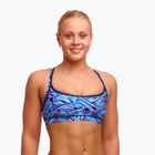 Maudymosi kostiumėlio viršus Funkita Sports Top blue bits