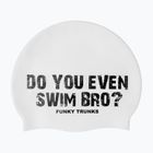 Plaukimo kepuraitė Funky Trunks Silicone white swim bro