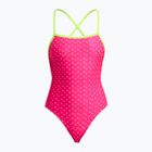 Moteriškas vientisas maudymosi kostiumėlis Funkita Strapped In One Piece pink proton