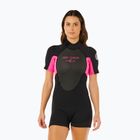 Moteriškas plaukimo kostiumas Rip Curl Omega 2/2 mm Back Zip Springsuit black/pink