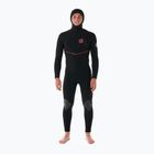 Vyriškas plaukimo hidrokostiumas Rip Curl Flashbomb Fusion 5/4mm Hooded Zip Free black
