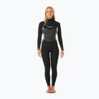 Moteriškas plaukimo hidrokostiumas Rip Curl Dawn Patrol 3/2 mm Chest Zip black/black/multi