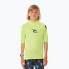 Rip Curl Brand Wave UPF Rash Vest vaikiški maudymosi marškinėliai lime
