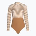 Moteriškas vientisas maudymosi kostiumėlis Rip Curl Premium Surf LS Surf light brown