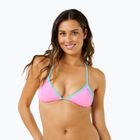 Maudymosi kostiumo viršus Rip Curl Surf Puff Sliding Tri light pink