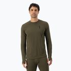 Vyriškas termoaktyvus džemperis Mons Royale Cascade Merino Base Layer dark olive