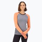 Moteriški termoaktyvūs marškinėliai Mons Royale Bella Tech grey heather/punch