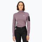 Moteriški termoaktyvūs marškinėliai Mons Royale Diversion Mock Neck mauve