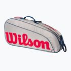 Wilson Junior 3 pakuočių vaikiškas teniso krepšys pilkos spalvos WR8023901001
