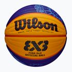 Krepšinio kamuolys Wilson Fiba 3x3 Game Ball Paris Retail 2024 blue/yellow dydis 6