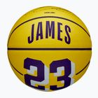 Vaikiškas krepšinio kamuolys Wilson NBA Player Icon Mini Lebron yellow dydis 3