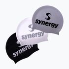 Plaukimo kepuraitė Synergy Silicone Swim Cap 3 pcs. black/silver/white
