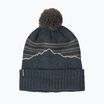 Žieminė kepurė Patagonia Powder Town Beanie fitz roy stripe knit/smolder blue