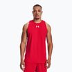 Vyriški krepšinio marškinėliai Under Armour Baseline Cotton Tank red/white/white