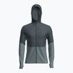 Vyriškas žygio džemperis icebreaker Merino 200 RealFleece Descender Zip Hoodie abyss/blue ash/black