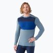 Vyriški termoaktyvūs marškinėliai ilgomis rankovėmis Smartwool Thermal Merino Baselayer Colorblock Crew Boxed pewter blue