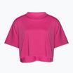 Moteriški treniruočių marškinėliai Under Armour Campus Boxy Crop astro pink/black