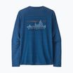 Vyriški marškinėliai ilgomis rankovėmis Patagonia Cap Cool Daily Graphic Shirt '73 skyline / clement blue x-dye