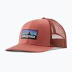 Kepurė su snapeliu Patagonia P-6 Logo Trucker potters red