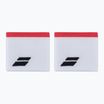 Riešo juostos Babolat Logo Wristband 2 vnt. white/strike red